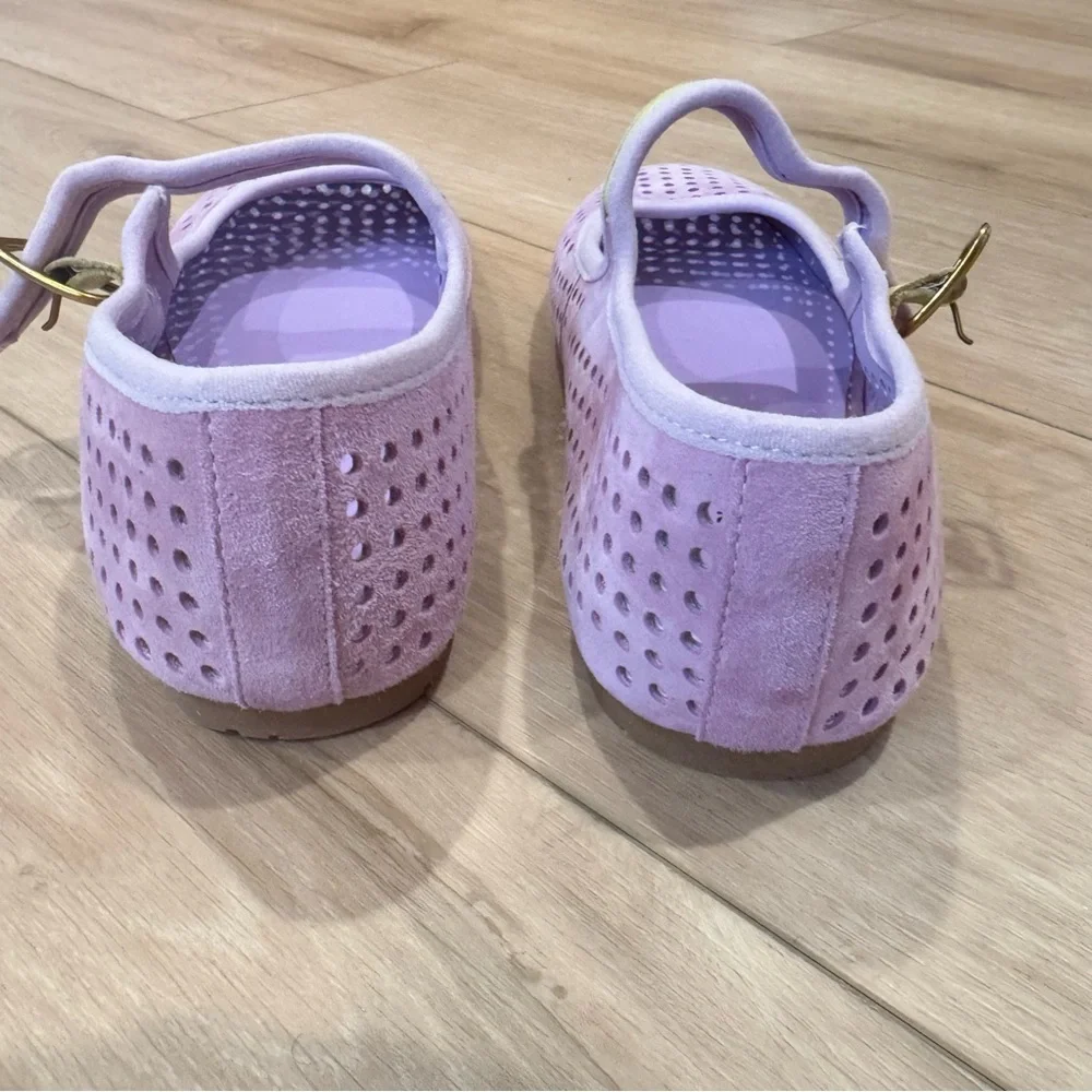 CS Raleigh suede flats Lilac Perf 7 ballet ballerina lime green mesh flats trend - Picture 6 of 11